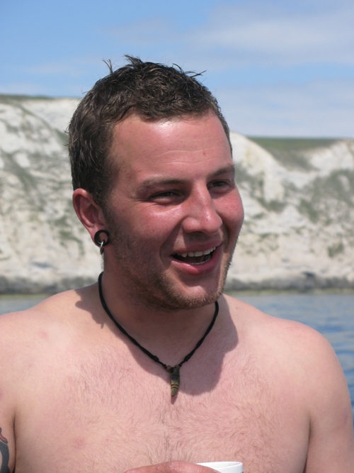 Mark doesn't feel the cold!