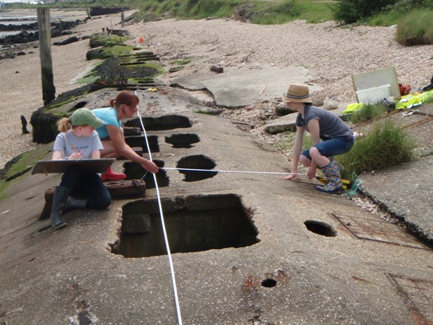 Rebecca, Emily and Charlotte measure up