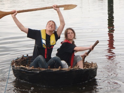 Rebecca and Katie in fighting spirits