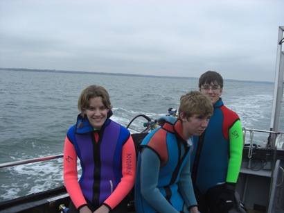 Jenny, David and Joe ready to go